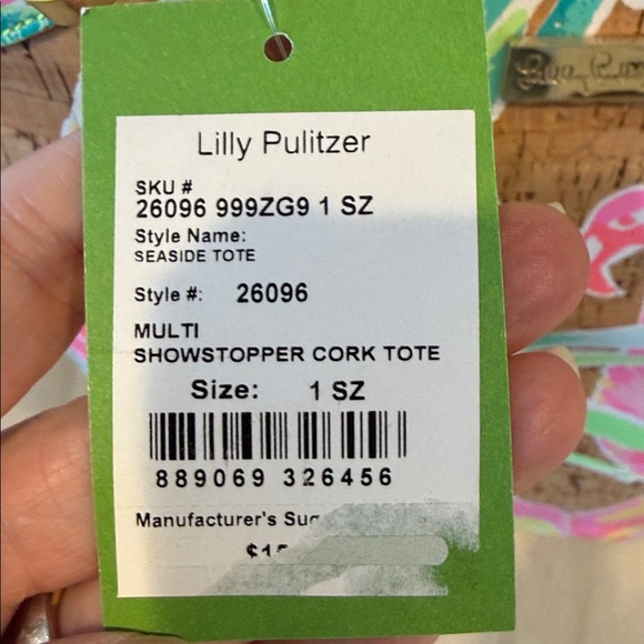 Lilly Pulitzer Showstopper Cork Tote - Picture 2 of 3